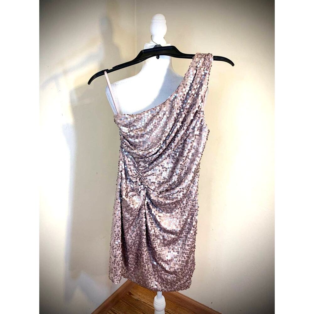 Women One shoulder sequin mini dress size S